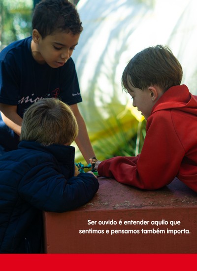 Quando a crian�a � ouvida, ela aprende a escutar Nossa Senhora Menina