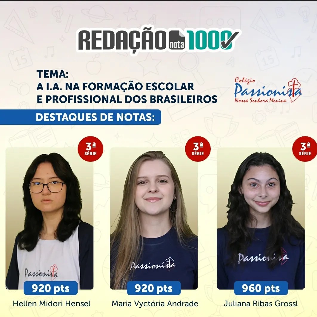 Redao Nota 1000 Nossa Senhora Menina