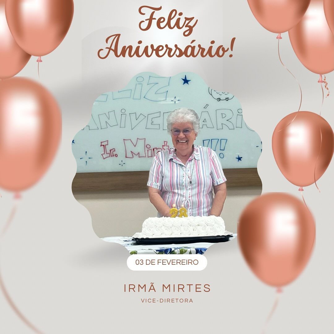 Parabns, querida Irm Mirtes! Nossa Senhora Menina