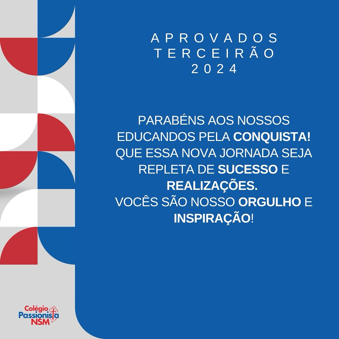 Aprovados Terceiro 2024 Nossa Senhora Menina
