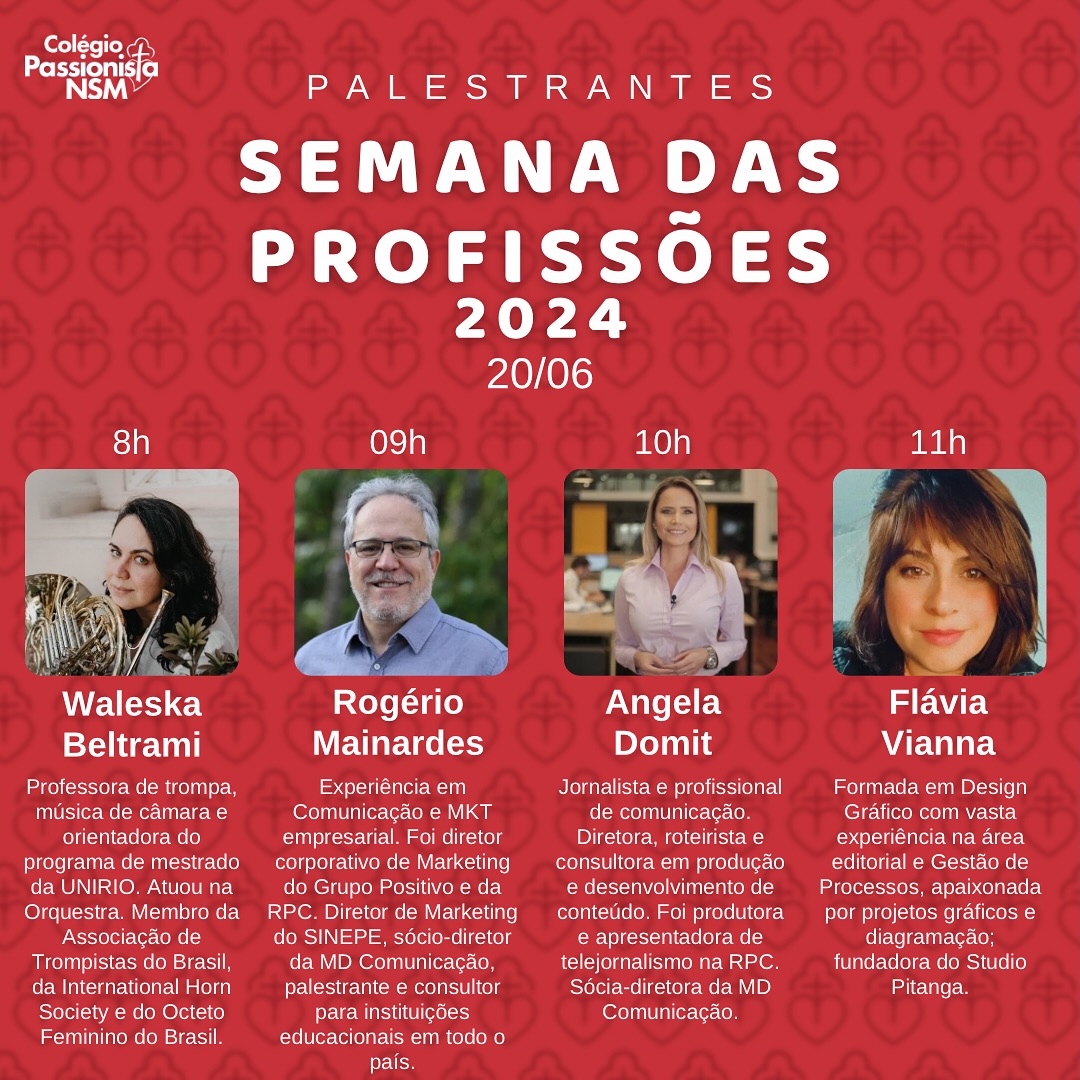 Semana das Profisses - 20/06 Nossa Senhora Menina