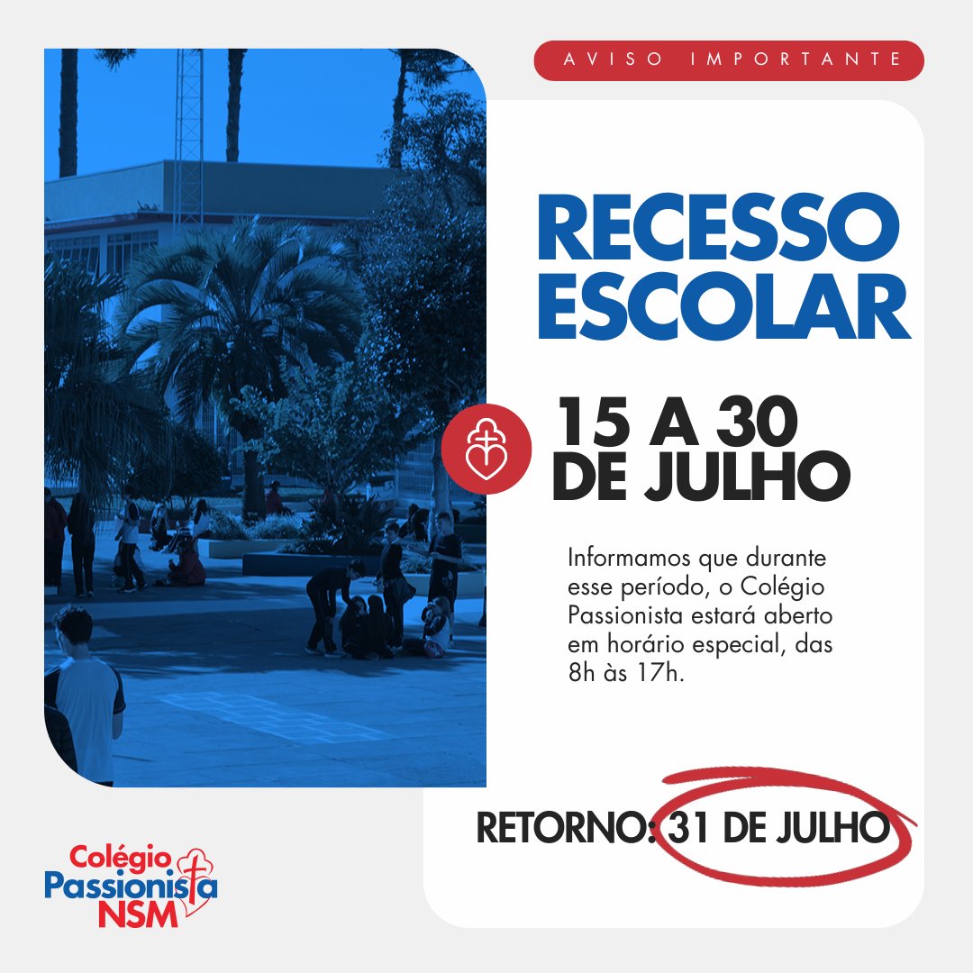 Recesso Escolar! Nossa Senhora Menina
