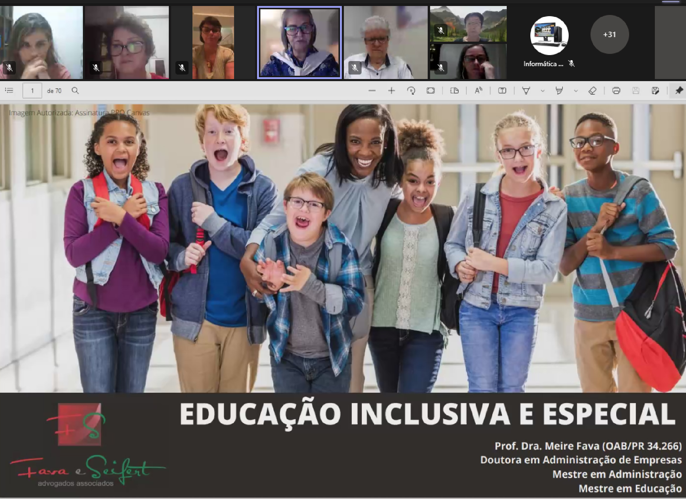 Formao continuada dos Educadores Nossa Senhora Menina