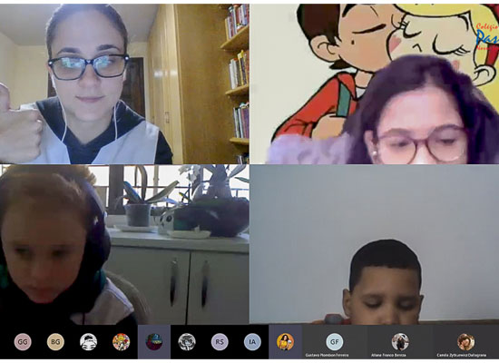 Ensino remoto com dedicao! Nossa Senhora Menina